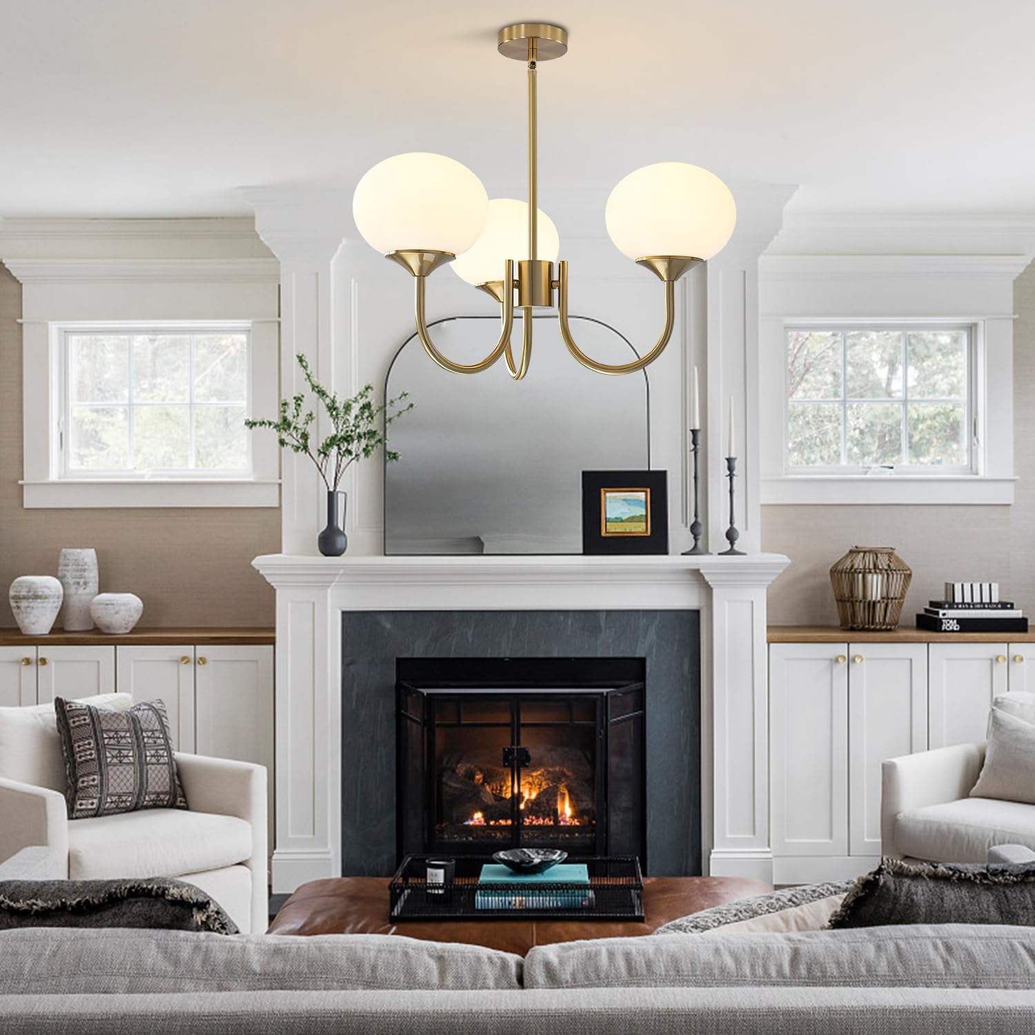 Sputnik Chandelier By Fireplace Kaisite 10 Light Sputnik Chandeliers