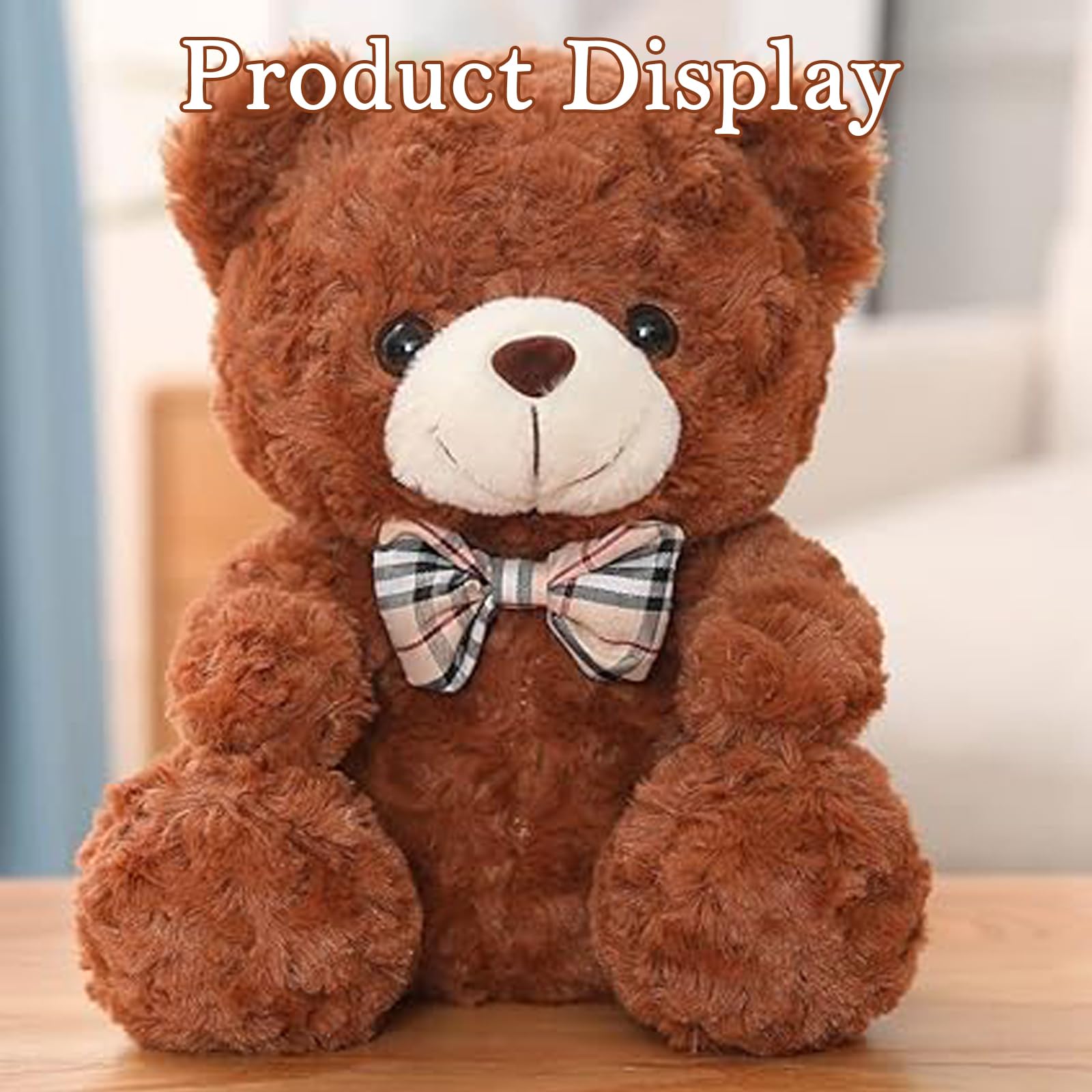 YcsRnn Teddy Bear, Small Brown Teddy Bear for Girlfriend and Kids 25cm Soft Plush Toy for Valentine's Day and Baby Shower - Image 4