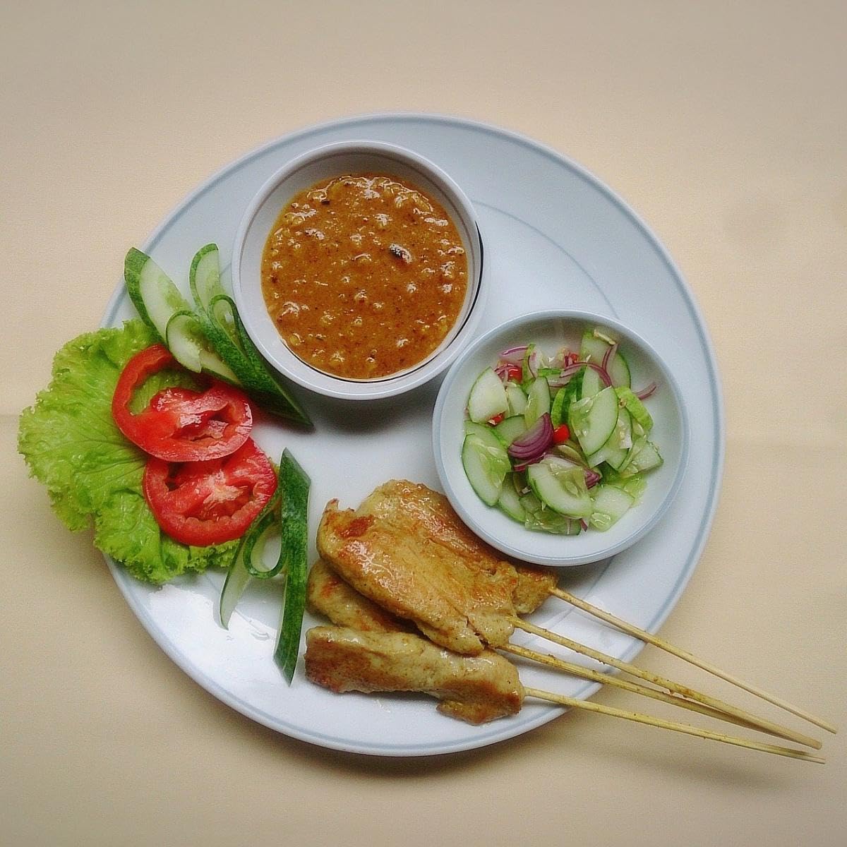 YEO'S Sauce SATAY/Saté pour barbecue et accompagnement 250ML - Sans conservateur (Lot de 2 pots)