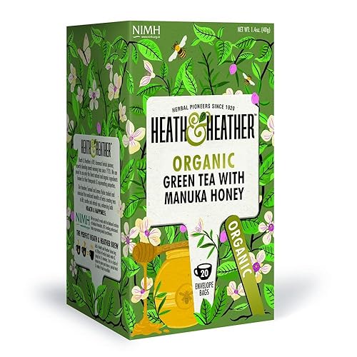 Heath & Heather Té verde orgánico y miel de manuka (paquete de 3)