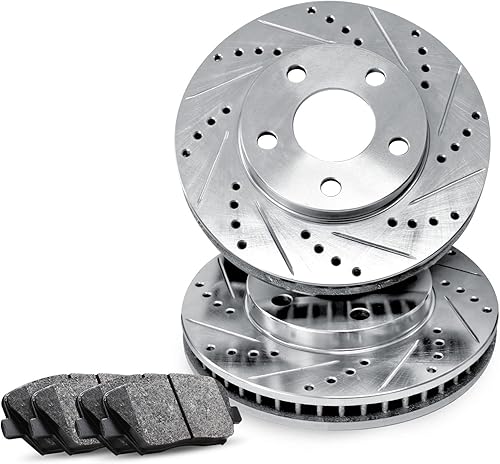 R1 Concepts Kit de frenos y rotores delanteros  Pastillas de freno delanteras Rotores y pastillas de freno  Pastillas de freno y rotores de cerámica