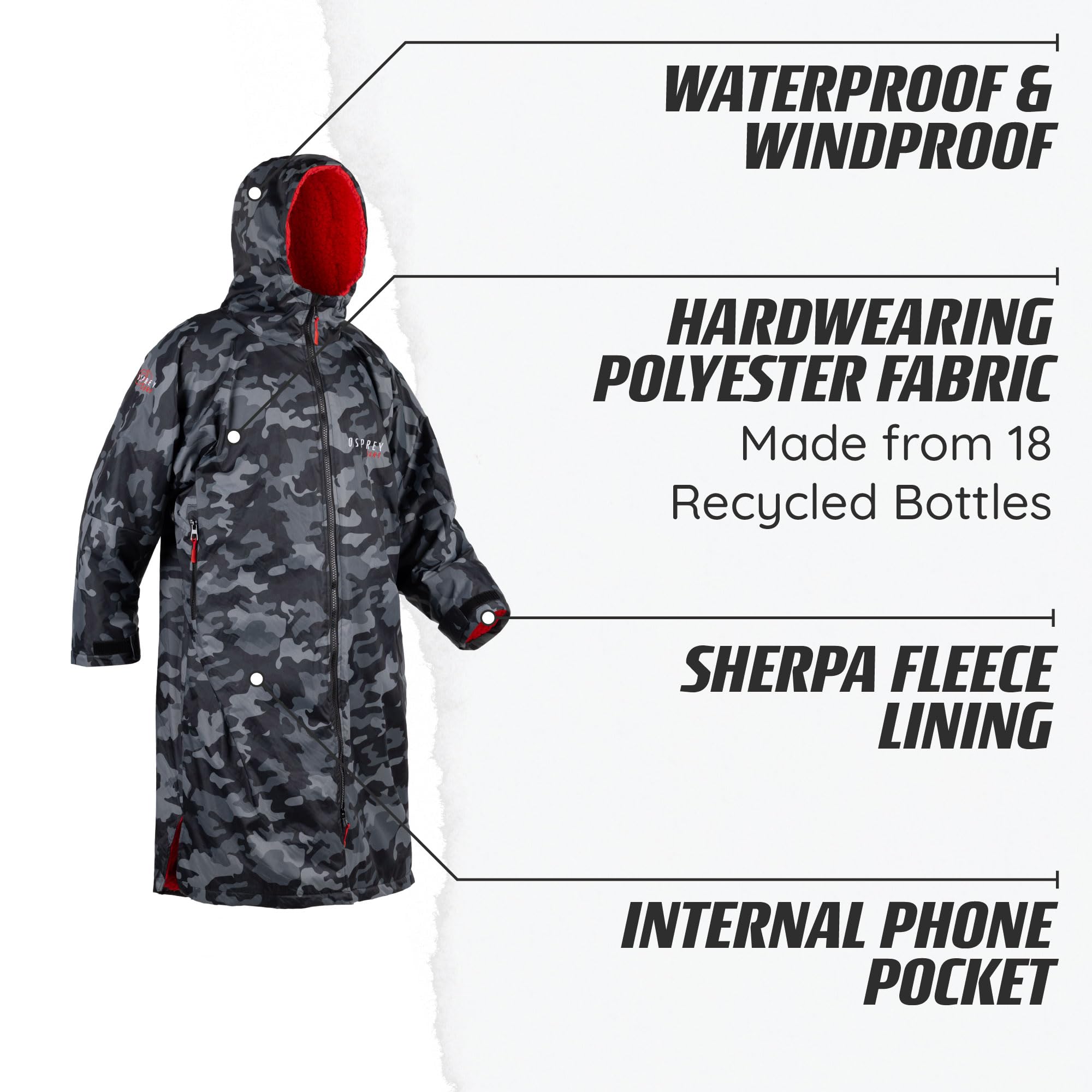 Osprey Grey Changing Robe Bata cambiadora Unisex adulto (Pack de 1)