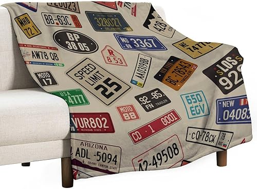 Miniatura 76 de Manta clásica retro para automóvil, diseño clásico de automóvil clásico americano, diseño de motocicleta, manta de franela súper suave para cama y