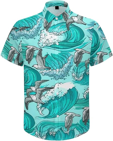 Amazon Co Jp 半袖シャツ メンズ アロハシャツ ビーチシャツ 海の波 鳥柄 ハワイ風 カジュアルスタイル超軽量 通気速乾 軽量夏服お しゃれ 海水浴 トラベル 旅行 ビーチ ファッション Amazon Co Jp 半袖シャツ メンズ アロハシャツ ビーチシャツ 海の波 鳥柄 ハワイ風 カジュアルスタイル超軽量 通気速乾 軽量夏服お しゃれ 海水浴 トラベル 旅行 ビーチ ファッション
