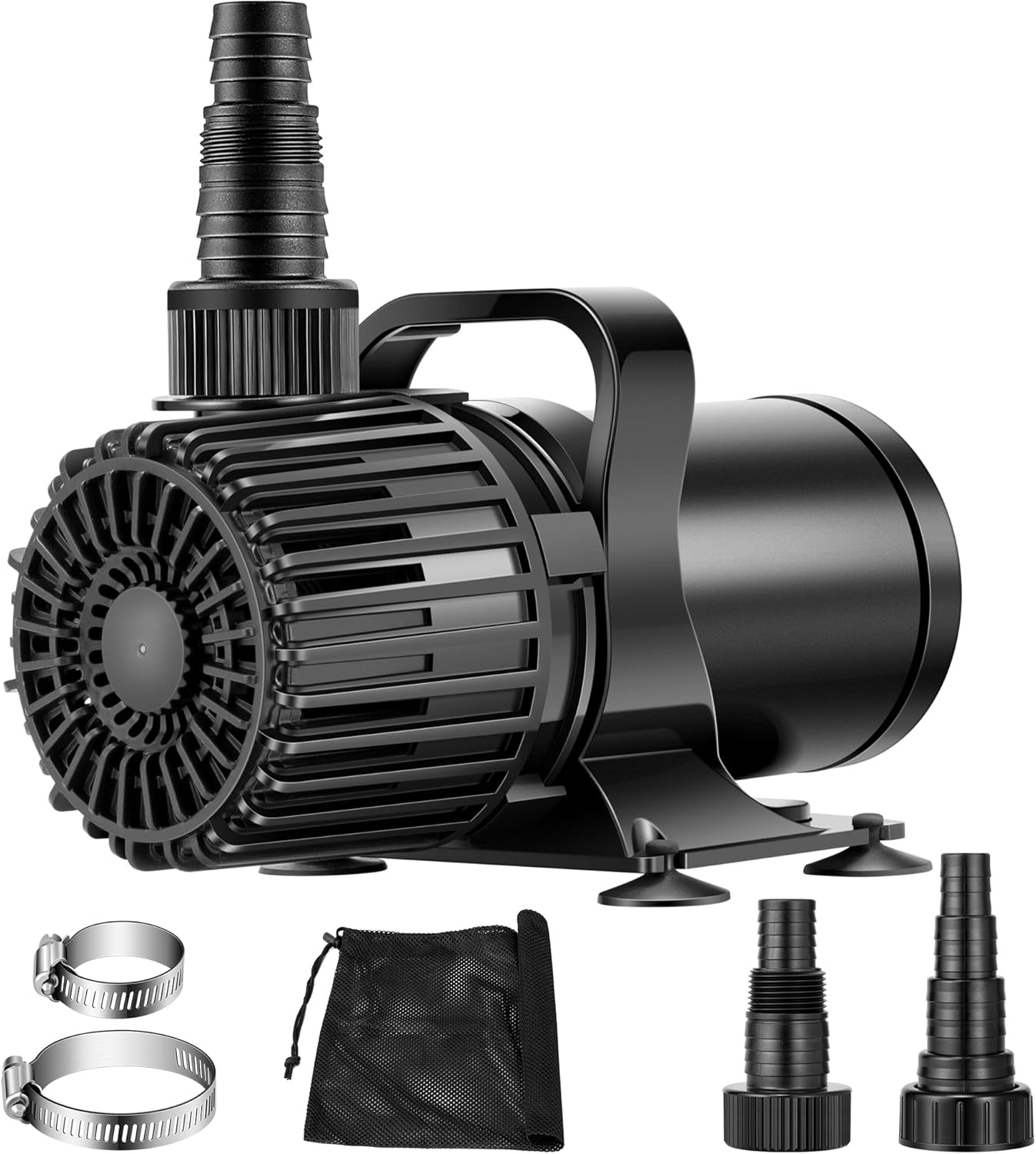 VIVOHOME Bomba de agua sumergible de 175W 3000GPH con boquilla ajustable sin costuras de 180 y bolsa de barrera para fuentes de cascada de estanque