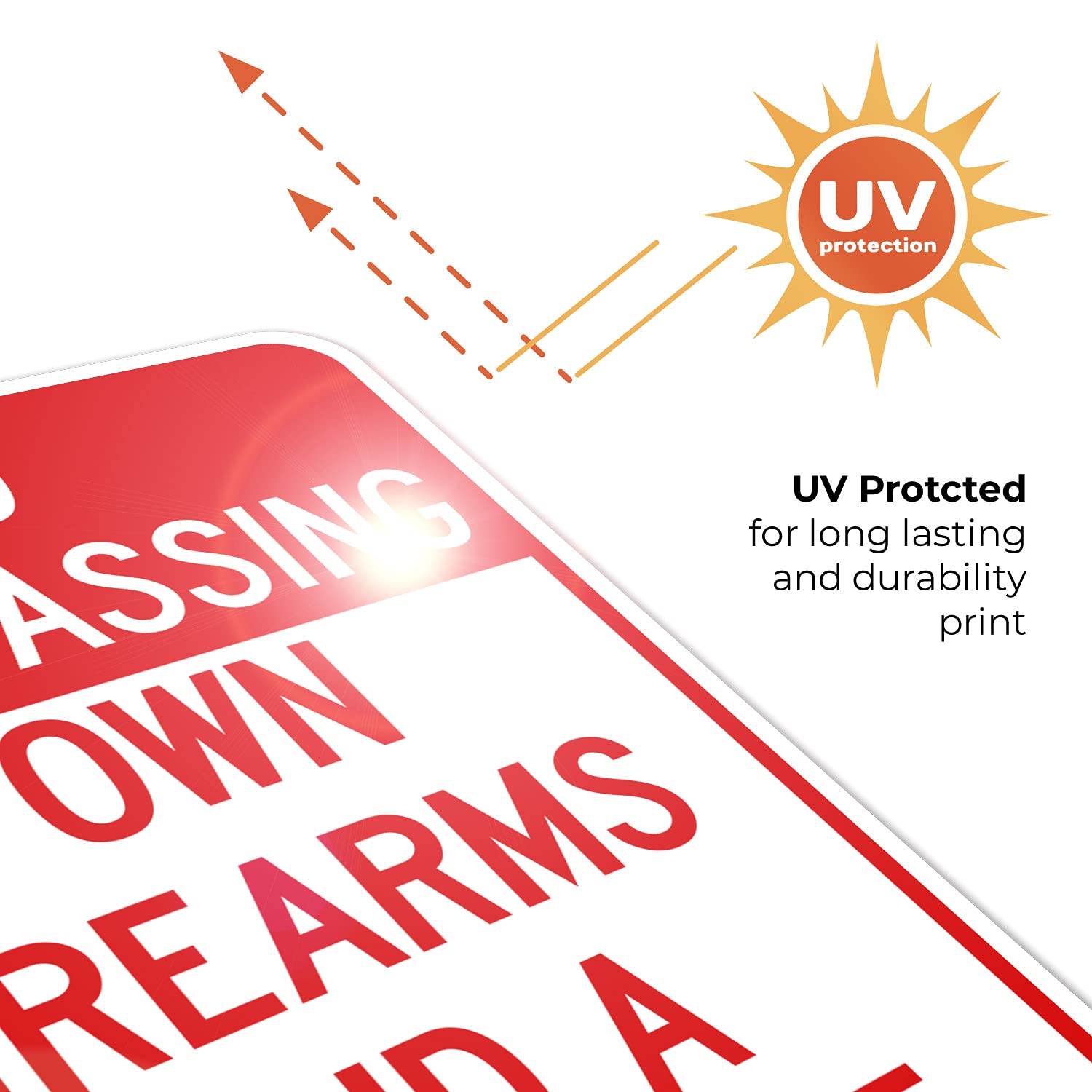 No Trespassing I Own Firearms and A Backhoe Sign, 18x24 Inches, Rust Free .063 Aluminum, Fade Resistant, Made in USA