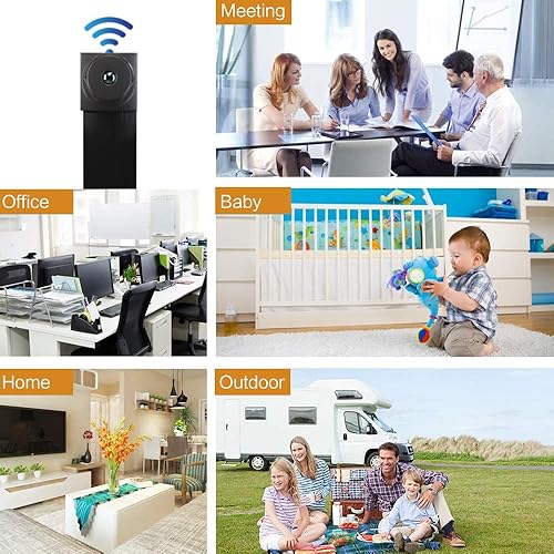 Miniatura 7 de HOEUJIA Cámara oculta DIY Mini cámara espía portátil e inalámbrica 1080P HD con detección de movimiento, cámaras de seguridad para el hogar,