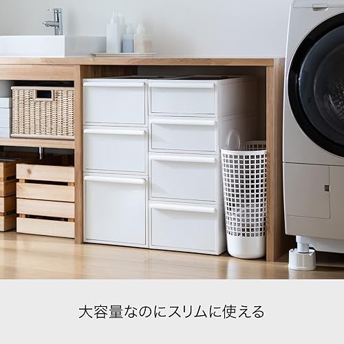 Miniatura 4 de like-it LBB-17C Laundry Laundry Storage Slim Basket with Handle, Large, Gray, Biomass Plastic