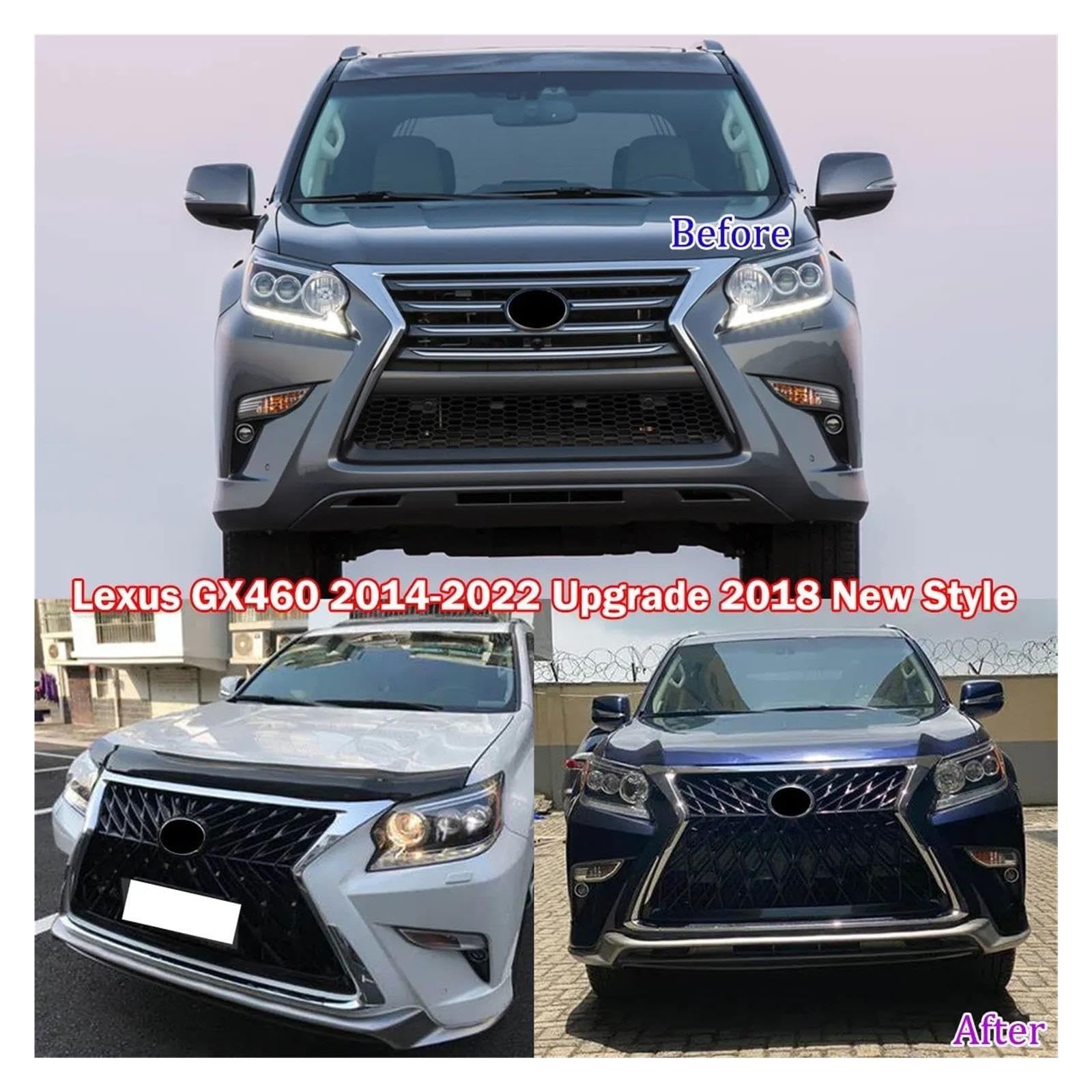 Błyszcząca Czarna Kratka Sport Lexus GX460 2014-2023