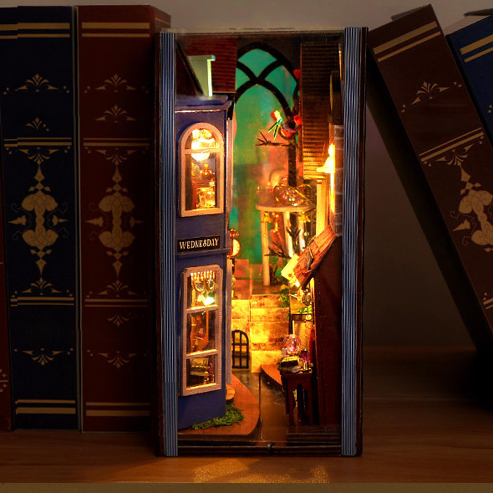 Zestaw DIY Bookend, DIY magiczny kącik do książek | Regał na książki Włóż