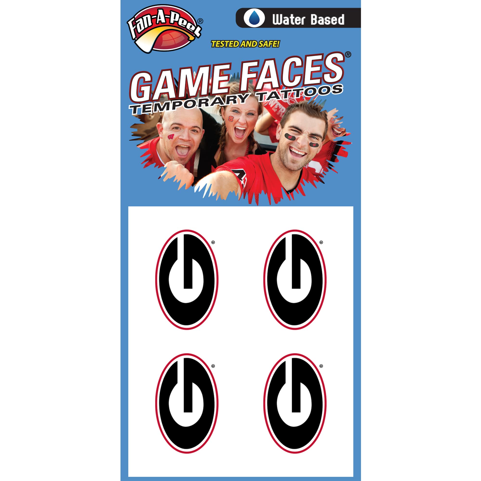 NCAA Georgia Bulldogs 4-Pack Temporary Team Logo Tattoos