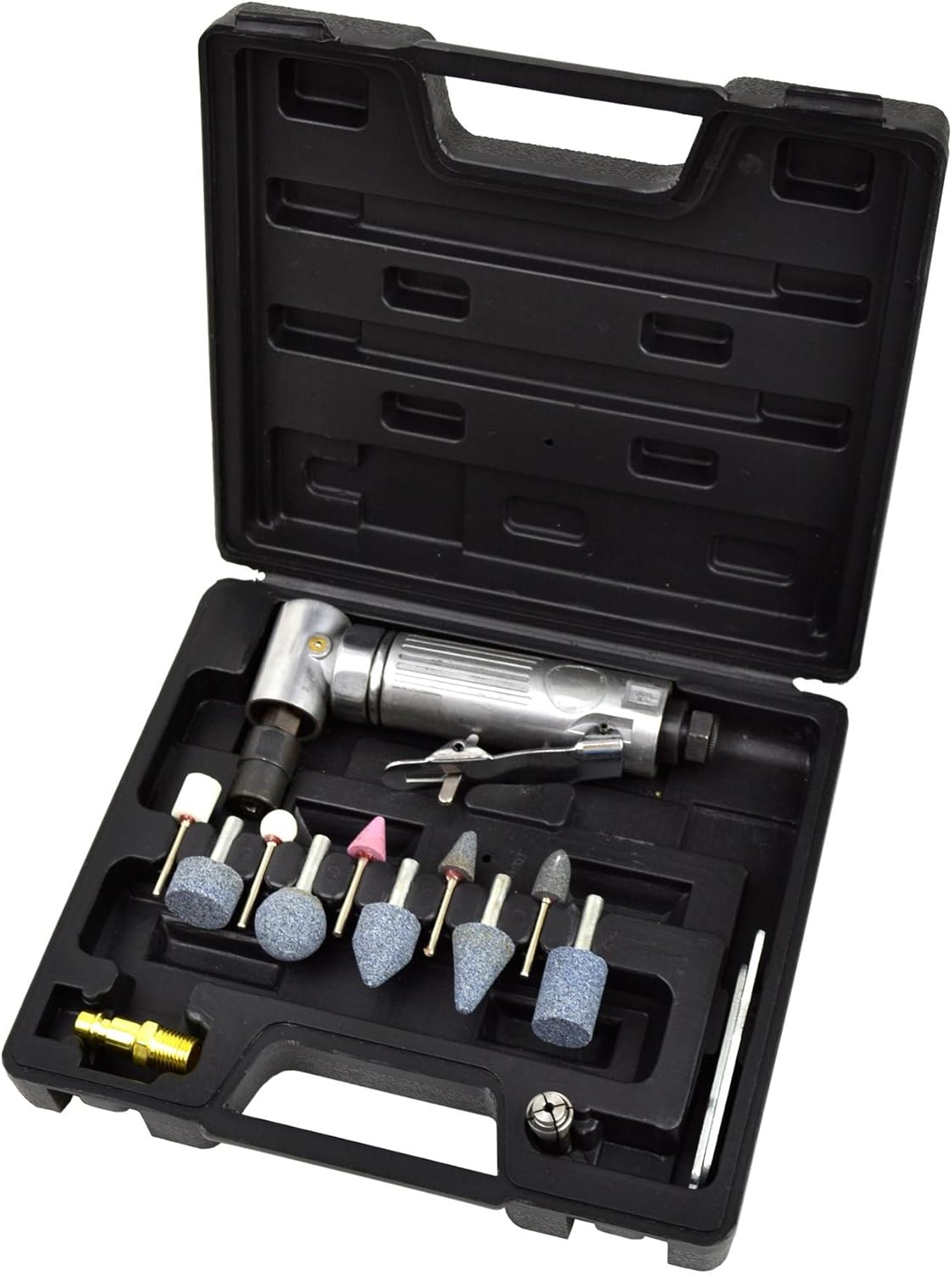 Air Angle Die Grinder Buffer 20000rpm Selection Grinding Stone 5x1/4 inch 5x1/8 TE375