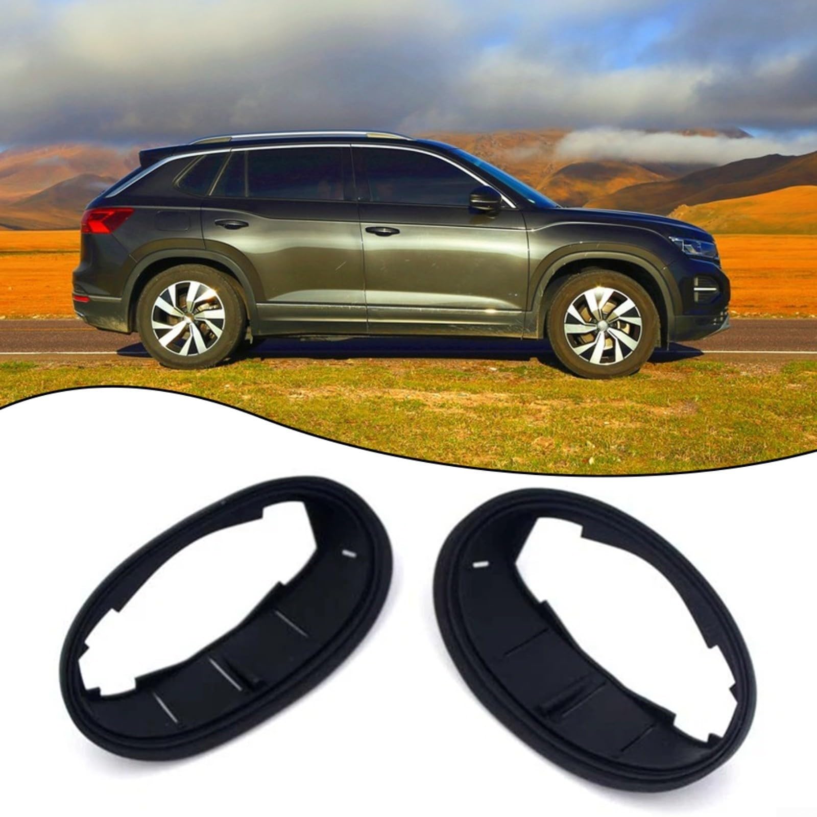Set di guarnizioni in gomma per specchietto retrovisore esterno per Mini Cooper Clubman R55 R56 R57 R58 R59 2007-2015 Sostituisce 51167261775 51162755639 Nero 2 pezzi su misura resistente all'usura