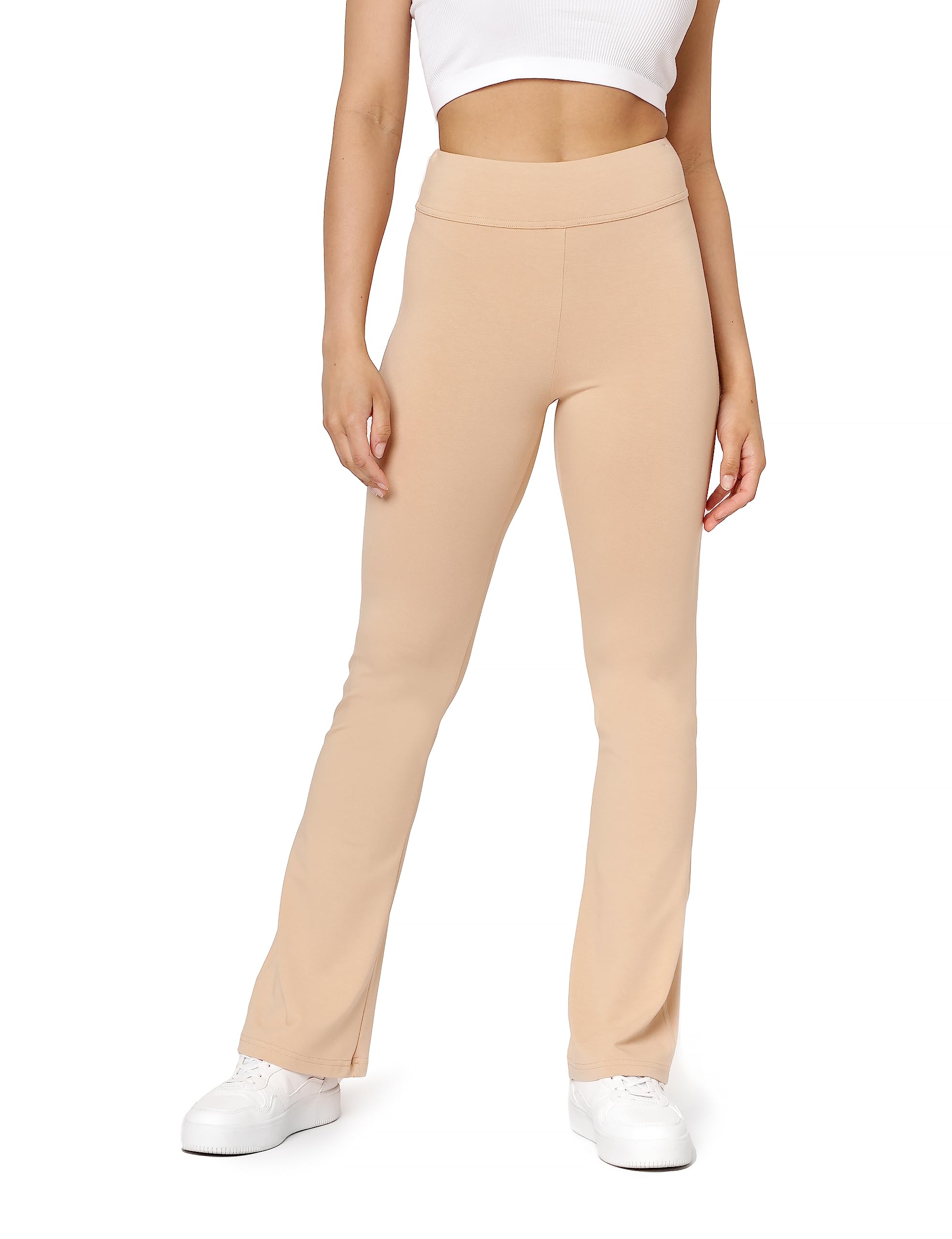 Bellivalini Yogahose für Damen dünne Jogginghose Weite Stoffhose Flare aus Viskose BLV50-277