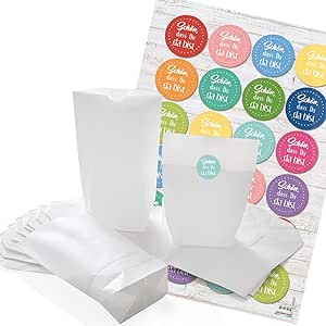 Sheets Of Cheese Burger Tüten 100 Stück - Weiße Dreieck-Papierbeutel 18x18cm ölbeständig