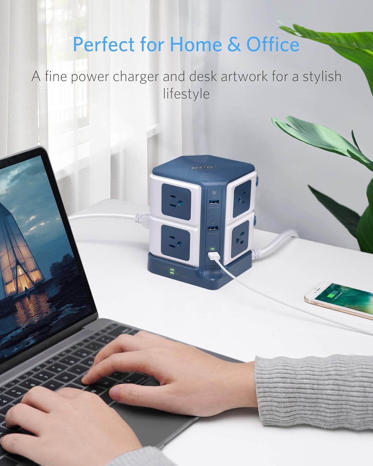 🛒 Flash Sale BESTEK Power Strip Tower 8-Outlet and 6 Smart USB Charging Ports 1500 Joules Surge Protector with 6 Feet Extension Cord ETL Listed 80% Off Discount BESTEK Power Strip Tower 8-Outlet and 6 Smart USB Charging Ports 1500 Joules Surge Protector with 6 Feet Extension Cord ETL Listed