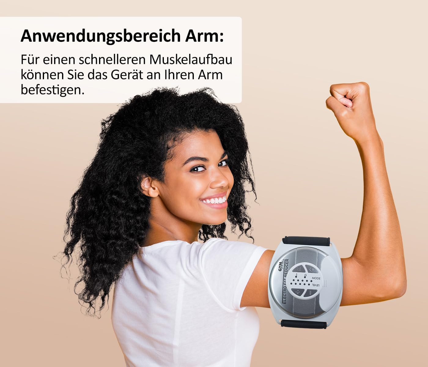 Genius GYMFORM Electro Fat Reducer EMS - Dispositivo de Entrenamiento 3 en 1 para Brazos, piernas, Abdominales, tonificador, musculación para Hombres y Mujeres, Set de 6 Piezas.