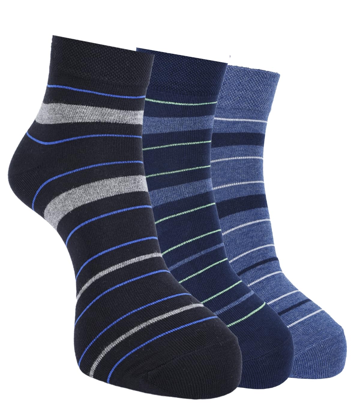 force nxt BY Dollar Socks for Men Solid Ankle Length Cotton Socks, Free Size, Pack of 3 (Multicoloured)-picture-27