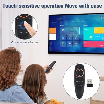 Air Mouse Remote Control 2.4GHz Wireless Voice Remote G10s Voice Controller for Google Android TV Boxes Laptop Projektor HTPC All Models Smart TVs Computers Windows Mac OS via USB Receiver Up to 10m