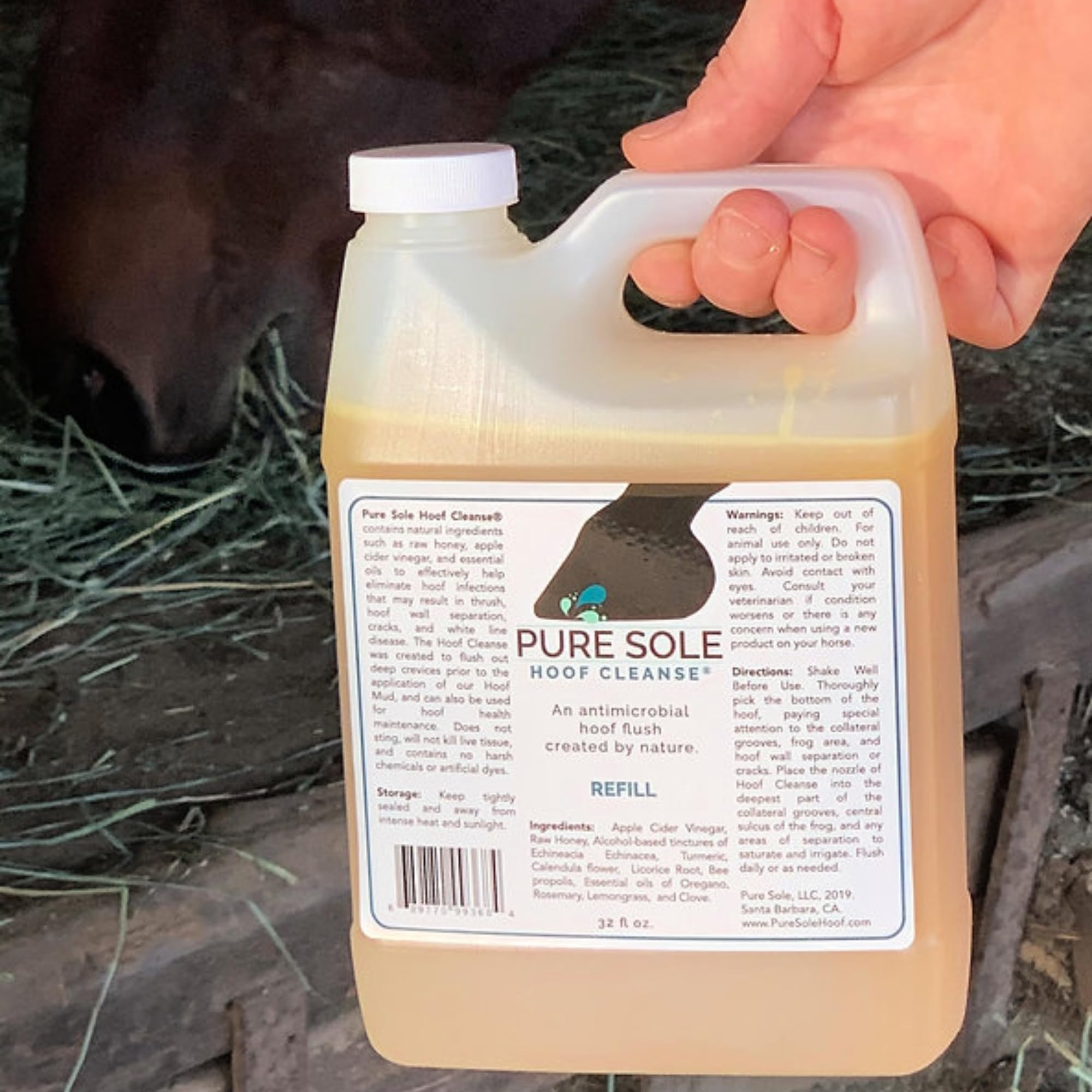 Horse Hoof Cleaner | Thrush Treatment for Horses - All Natural Hoof Cleanse, Use for White Line, Abscess Treatment, Cracks, and Hoof Wall Separation - 32 oz Refill - image 7