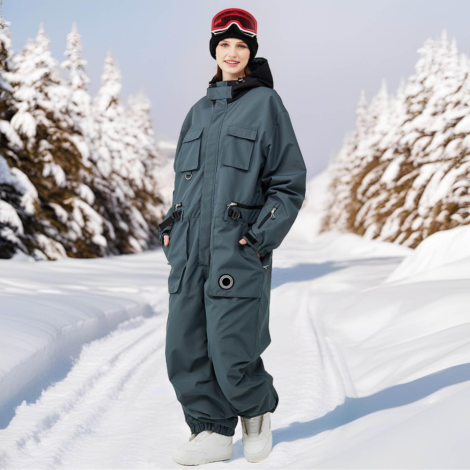 2026 Tute da Sci Intere da Uomo e da Donna, Tuta da Neve Isolate e Impermeabili, Invernali per sulla Neve Morbida Calda Snowboard Moto per Alpinismi Ciclismo Trekking Abbigliamento da Strada