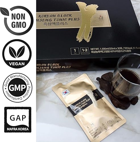 Miniatura 3 de Tónico de ginseng negro coreano Plus - Alta tasa de absorción, mejora la inmunidad, el rendimiento metálico, la resistencia y la energía, hombres y