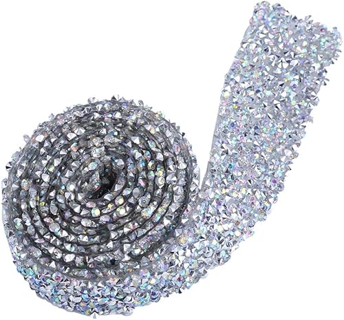 Miniatura 3 de Walfront cinta brillante brillante cinta de diamantes de imitación cinta adhesiva adhesiva DIY cinta, cinta de regalo de manualidades para la