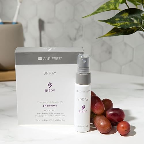 Miniatura 9 de CariFree Spray hidratante oral para higiene dental (uva)  Sin manchas y sin fluoruro  Refresca el aliento y humedece la boca, recomendado por