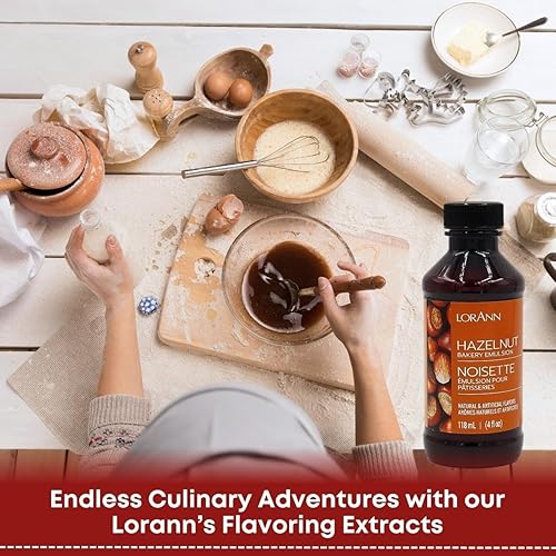 Miniatura 4 de Lorann - Extracto aromatizante con gotero roscado de 4 onzas, sabor a fresa (4 onzas), aceites y extractos llenos de sabor, guía de cantidad