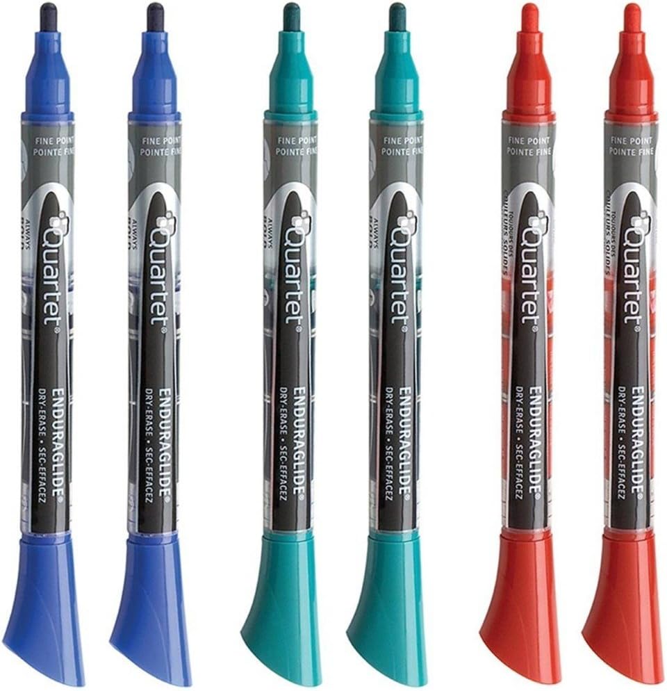 Quartet Dry Erase Markers, Fine Tip, BOLD COLOR, EnduraGlide Whiteboard / White Board Markers, Assorted Primary Colors, 12-Pack (5001-10SECR)