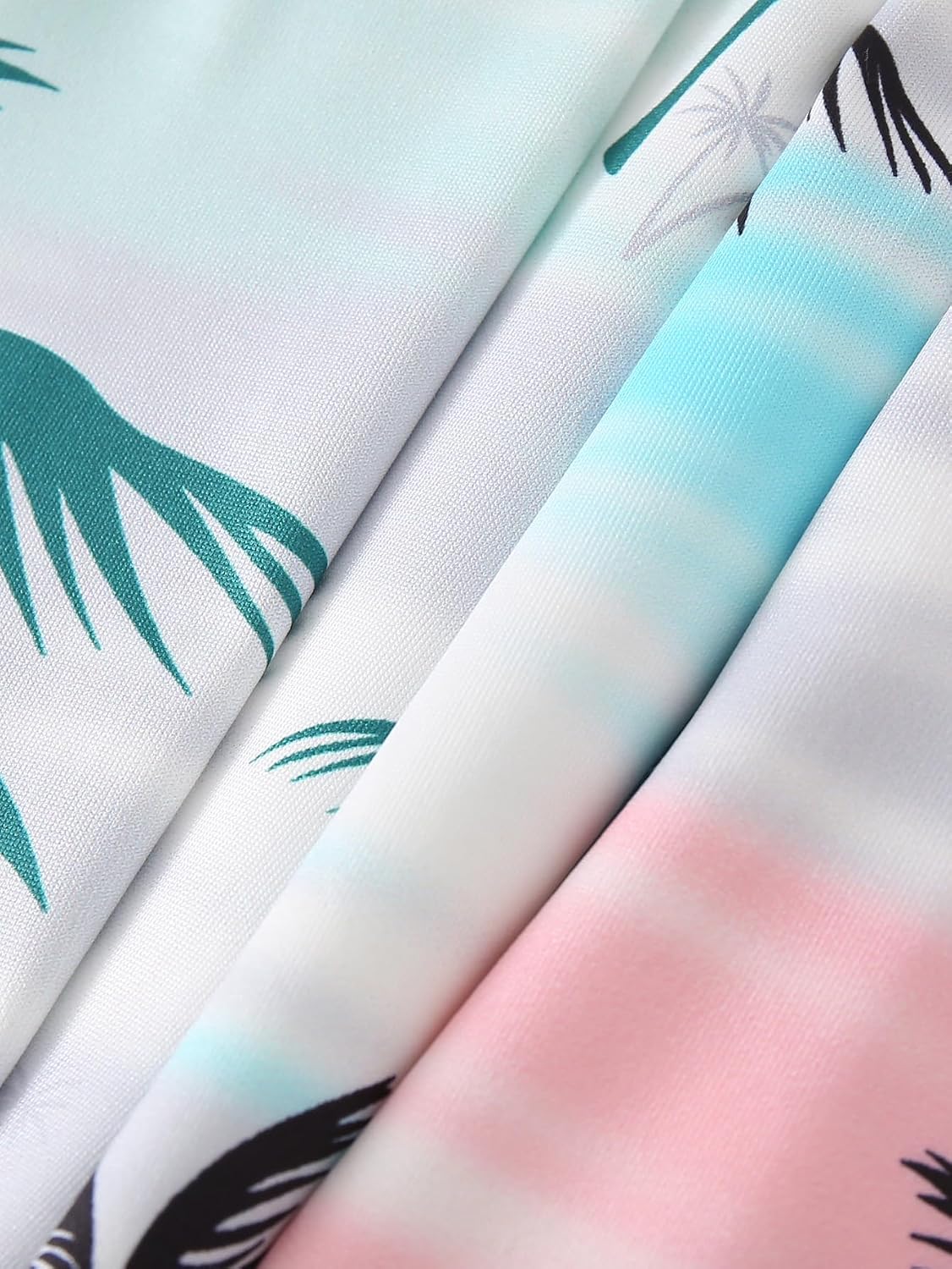 Boy Shorts Sets Summer Hawaii Outfit Palm Print Short Sleeve T-Shirt and Drawstring Cotton Shorts with Pockets