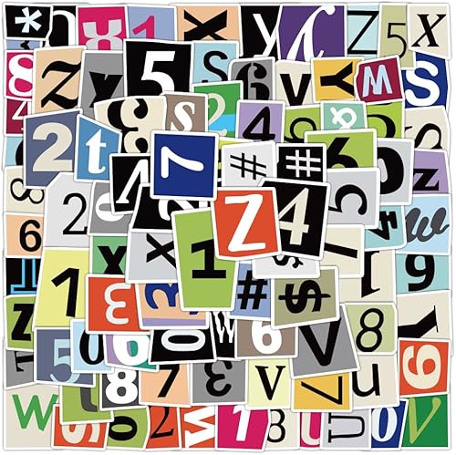 Miniatura 2 de 200 calcomanías de letras y números, impermeables, para niños, adecuadas para la educación de la iluminación de los niños, calcomanías de números