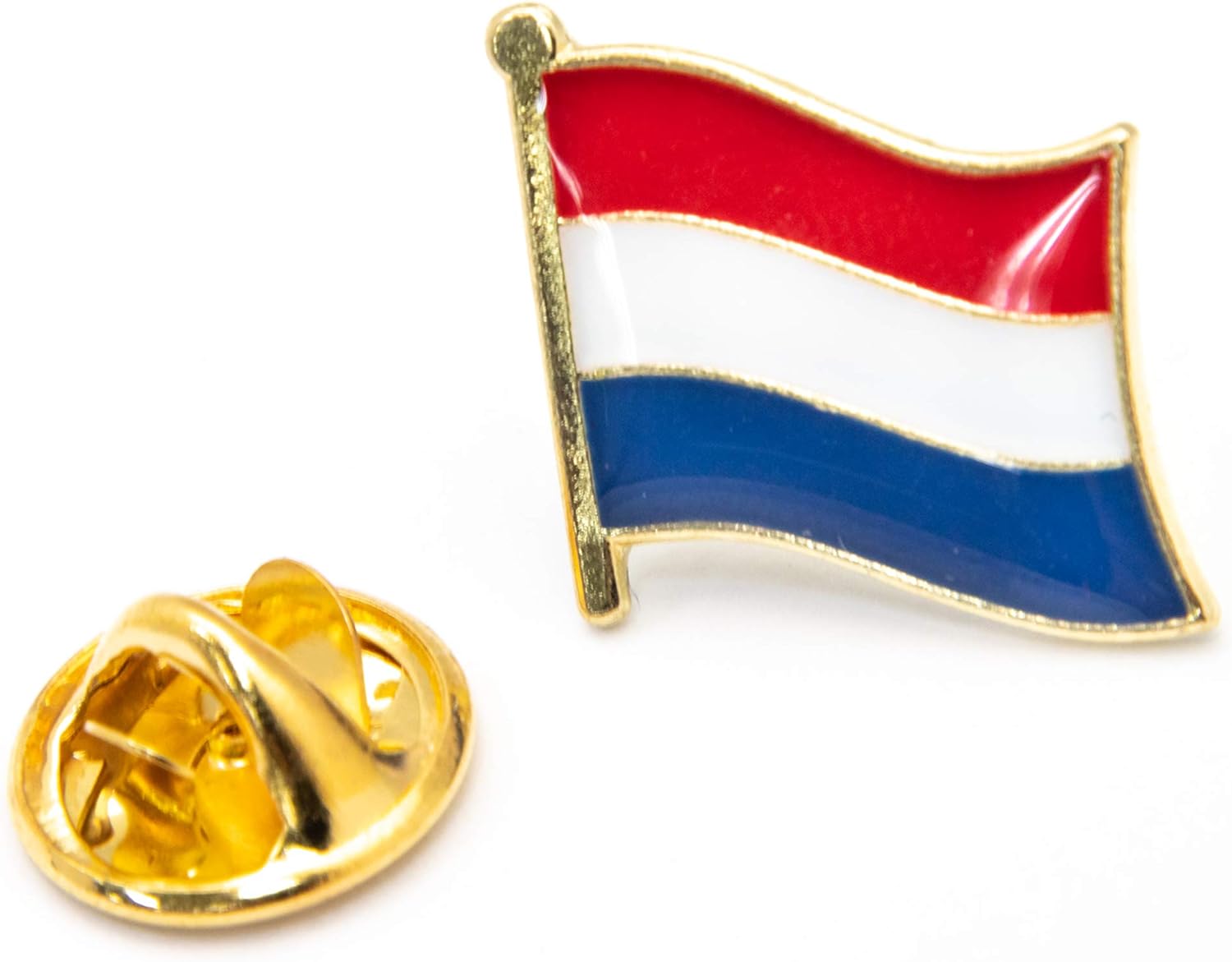 A-ONE - Flag Patch of The Netherlands+ Holland Emblem Pin, The Nederlands Iron On Embroidered Patch, Country Lapel Pin NO.019A