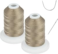 Vista 16 de Resistente a los rayos UV - Simthread 100% Poliéster Hilo Entrelazado Tex 69 (12wt) - 250 Yardas 1 Blanco 1 Negro