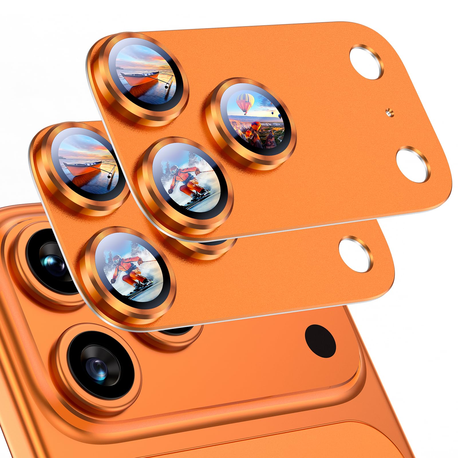 Uyiton for iPhone 17 Pro Max Camera Lens Protector, Metal Frame Glass Cover