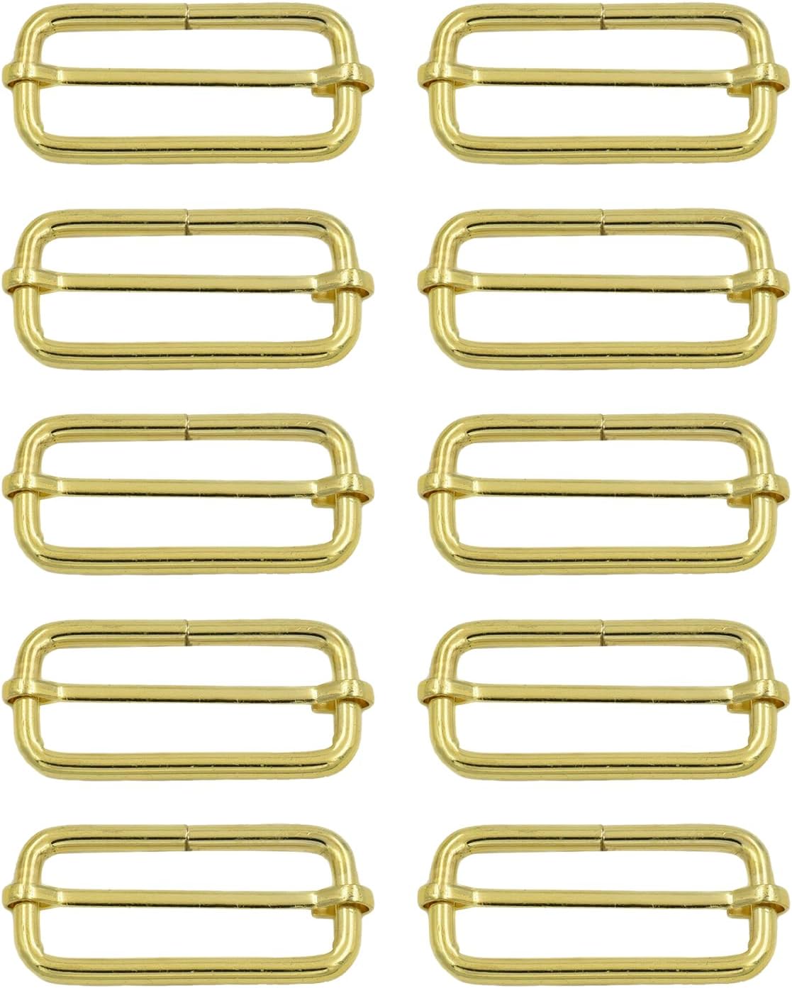 Trimming Shop Triglide Slider Buckle Metal Adjustable Durable Lightweight Slide Buckle for Webbing Straps, Backpack, Fasteners Strap, Pet Collars and Bag Accessories