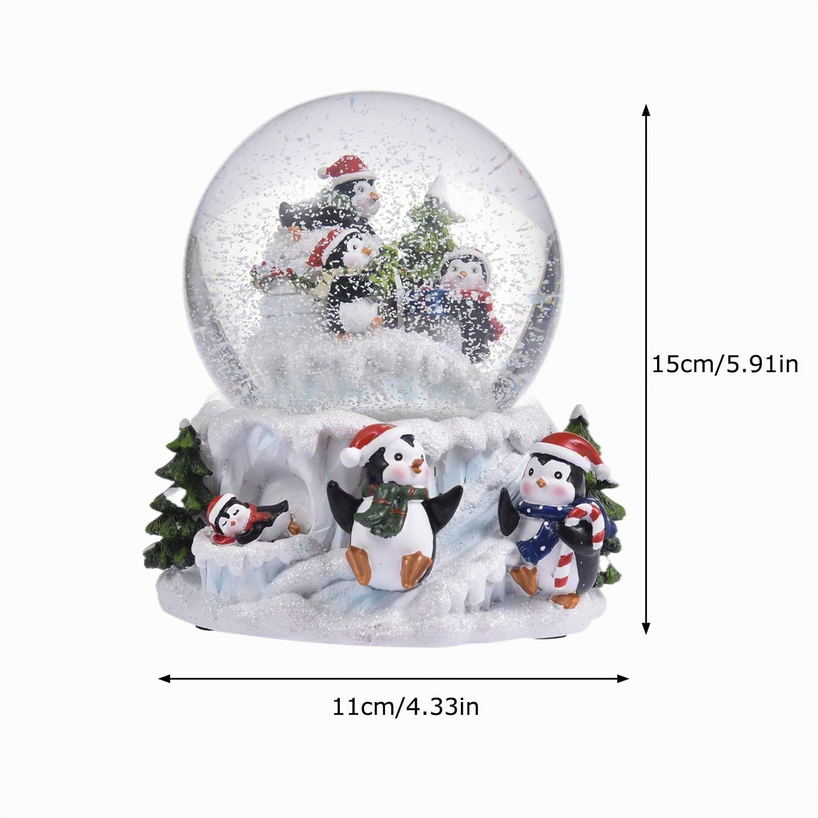 Sollee Boule à Neige Musicale de Noël Pingouin Boule à Neige Musicale de Noël Boules à Neige de Noël Boules à Neige Lumineuses de Noël Cadeaux de fête de Noël