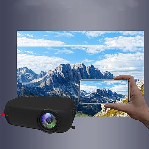 Miniatura 3 de JYYBN Leadmall Mini proyector portátil, el nuevo proyector multifuncional portátil para el hogar soporta proyector HD de 1080P y fuente de