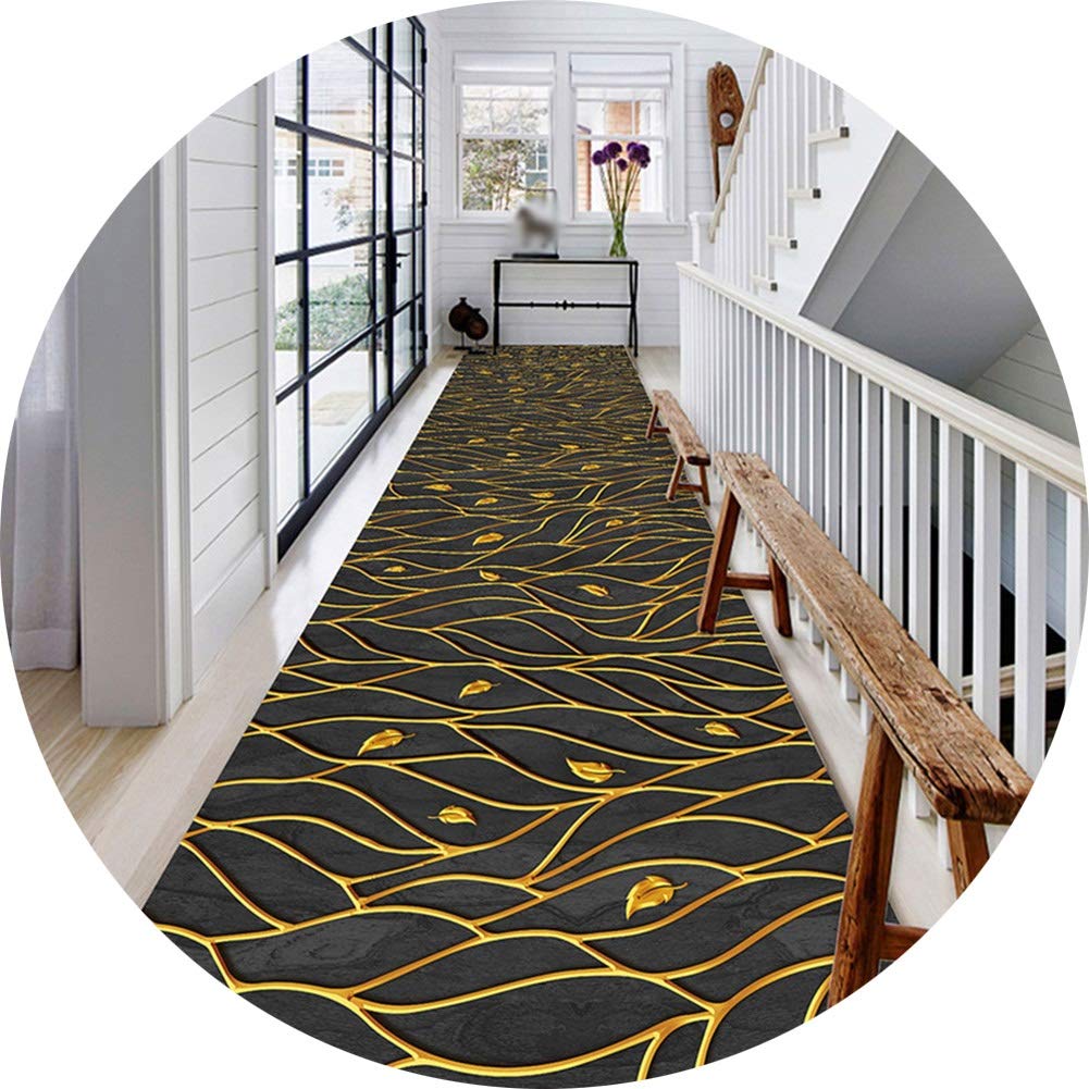 Moquette motif de feuille d'or élégante pour couloir et salle
