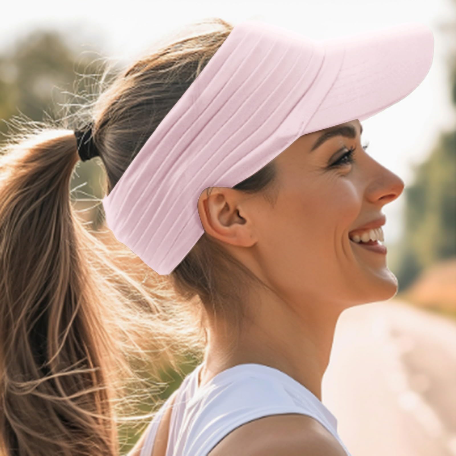 Generico Sombreros de playa deportivos para hombre y mujer, gorros elásticos, ligeros y plegables, para correr y tenis, gorra con visera elegante