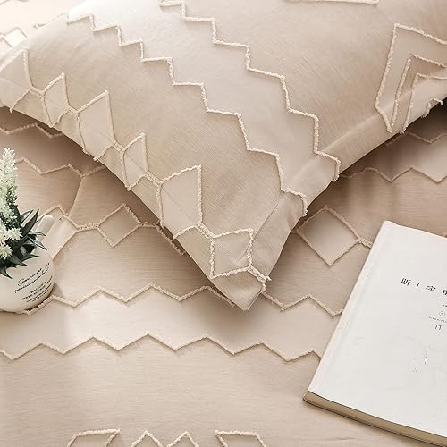 Miniatura 6 de Juego de edredón tamaño matrimonial, juego de edredón y sábanas de 7 piezas en una bolsa, juego de edredón y sábanas de microfibra suave estilo