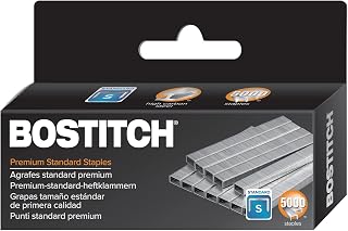 PaperPro Premium Staples for Jam-Free Stapling, 0.25 Inch, Full Strip, 5,000 Staples/Box
