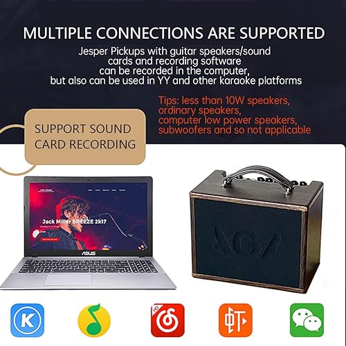 Miniatura 8 de Acoustic Guitar Pickup Soundhole Set Magnet Steel String Guitar Pick Up Tail Pin Audio Output Ballad Play Sing Shell Ukulele High-fidelity Passive