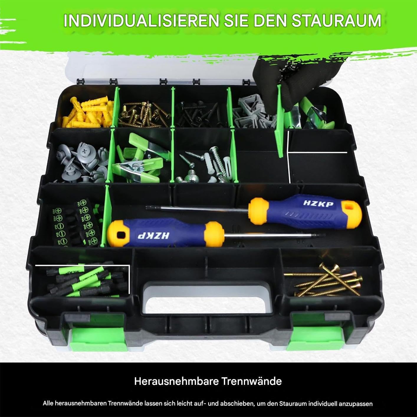 Generisch Schrauben Sortierbox 34 Fächer Doppelseitiger Behälter