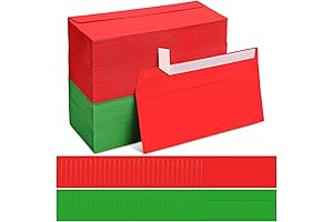 500 Pcs Business Envelopes Adhesive - Colored Envelopes Red Green