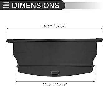 Motoforti Retractable Cargo Cover for Jeep Grand Cherokee 22-24(2Row WL) Rear Trunk Parcel Shelf Luggage Security Shield Shade, Canvas, Black Carbon Fiber