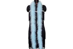 Light Blue 2 Yards Sparkling Boas