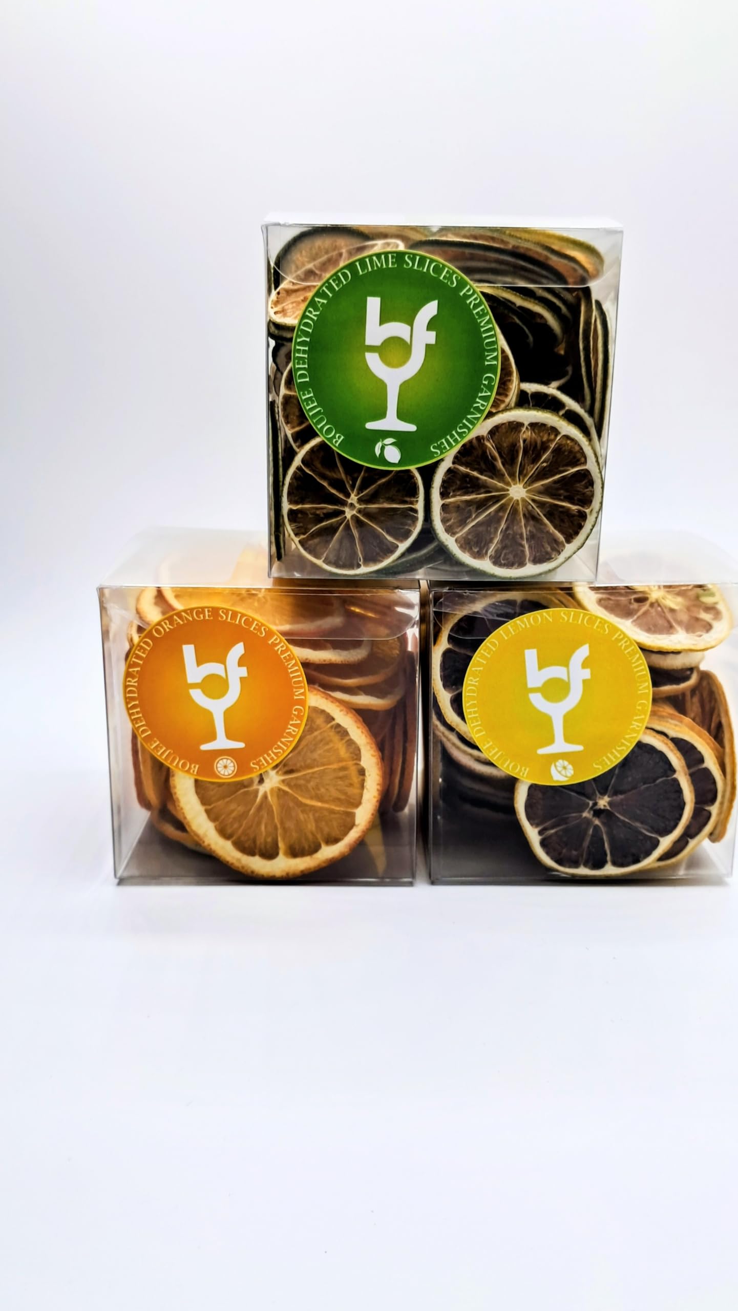Boujee Fizz Orange Dehydrated Dried Citrus Garnishes Wheels,Premium Cocktail Garnishes,160+ Citrus Wheels Medium Box Set,,Lime,Lemon,Fruit,Dried Fruit For Cocktails, Slices,