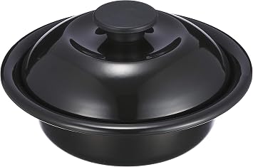 Noda Horo KO-19BK Heat-Resistant Pot, Enamel, Gas/Induction Compatible, 0.75 Quarts, 235.5 oz Max, Black, Single Person, No Lid, Made in Japan