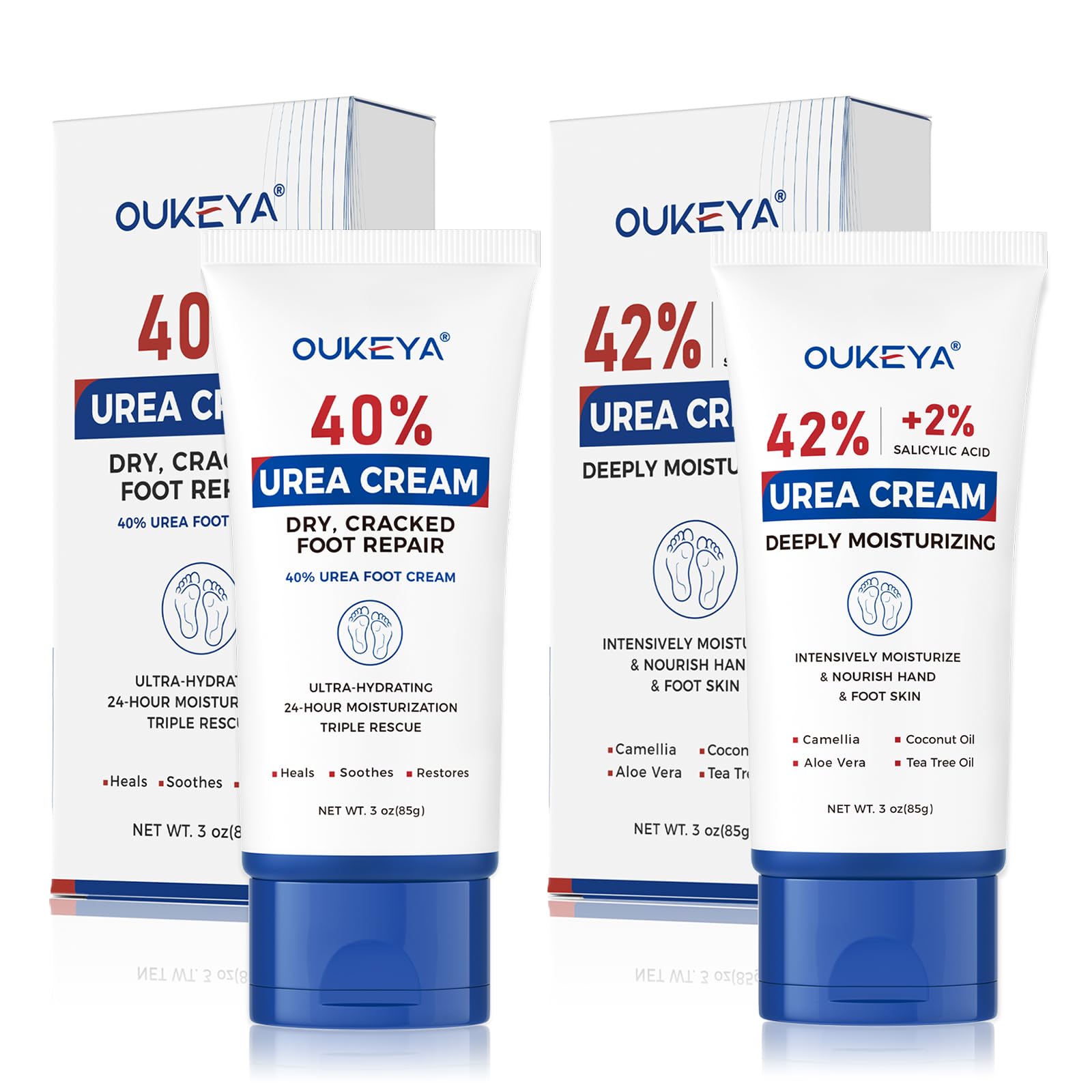 OUKEYA Urea Cream 40 Percent Tube 3 Oz - foot and hand care | Mubboo